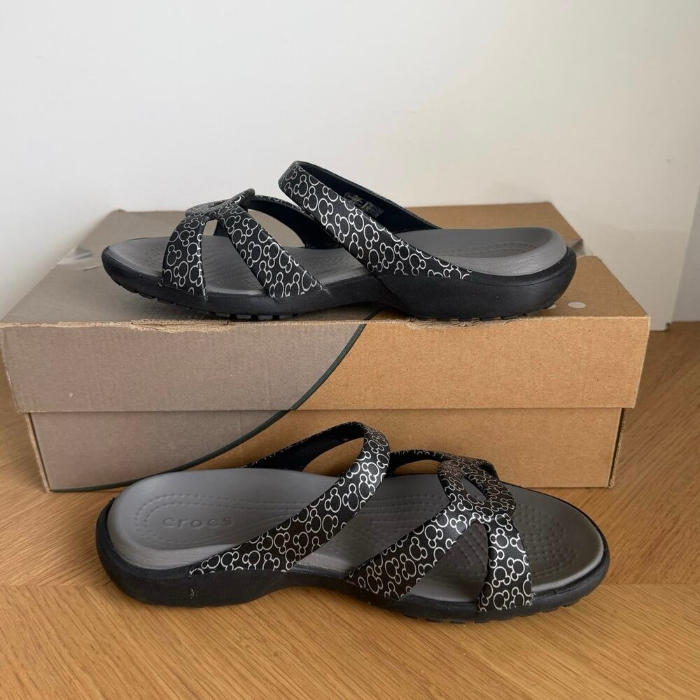 Crocs Meleen Twist ‘Mickey Mouse’ Women Slip On Sandals- SZ 7 - Picture 6 of 9